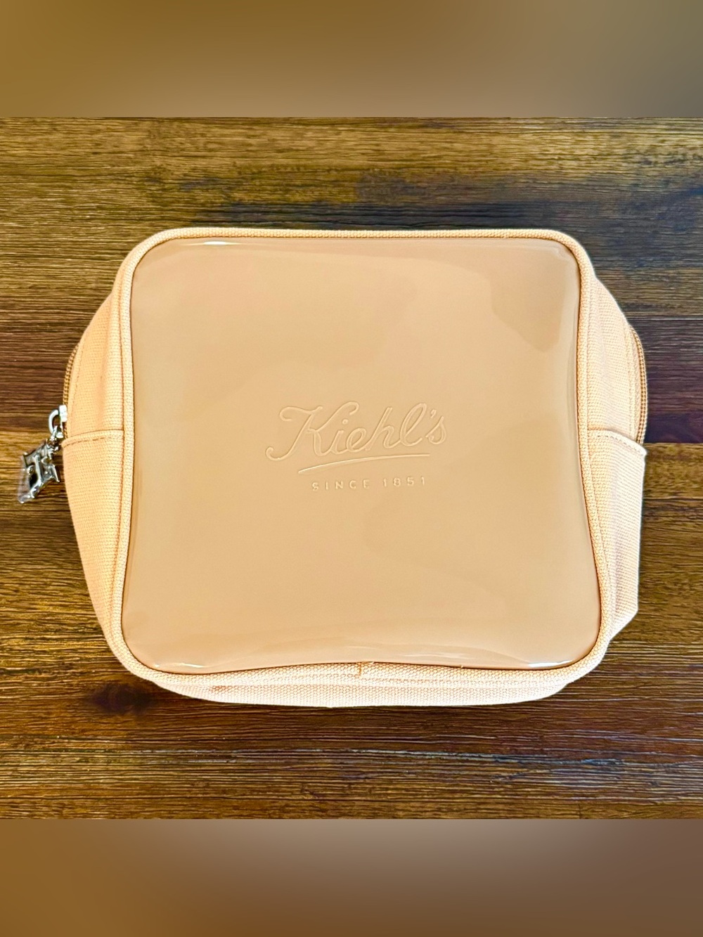 Kiehl's Beige Skincare Makeup Pouch Travel Toiletries Bag - 6x6x2” SUMMER DEAL